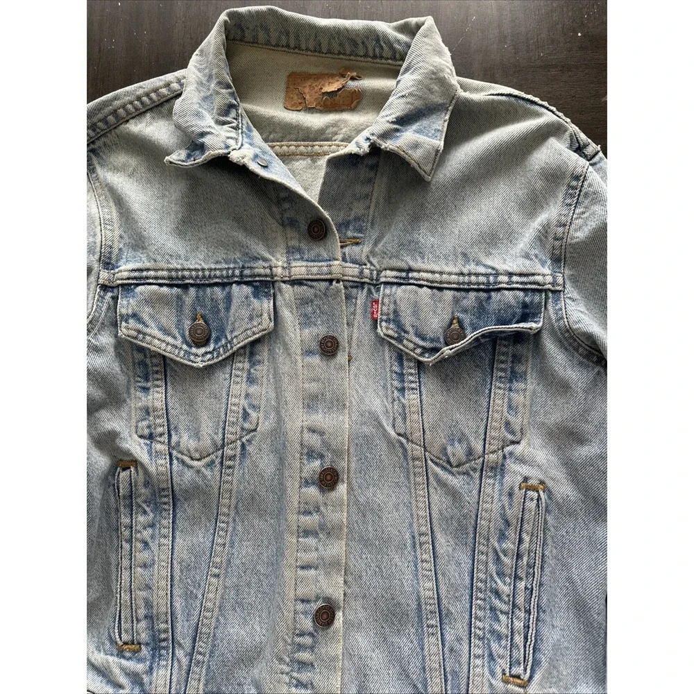 80s Levi's Vintage Trucker Jacket Button Men's Size S/M 70506 Made in USA